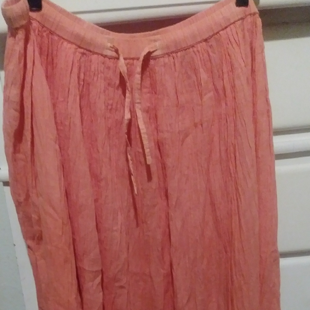 Wrinkle Print Maxi Skirt